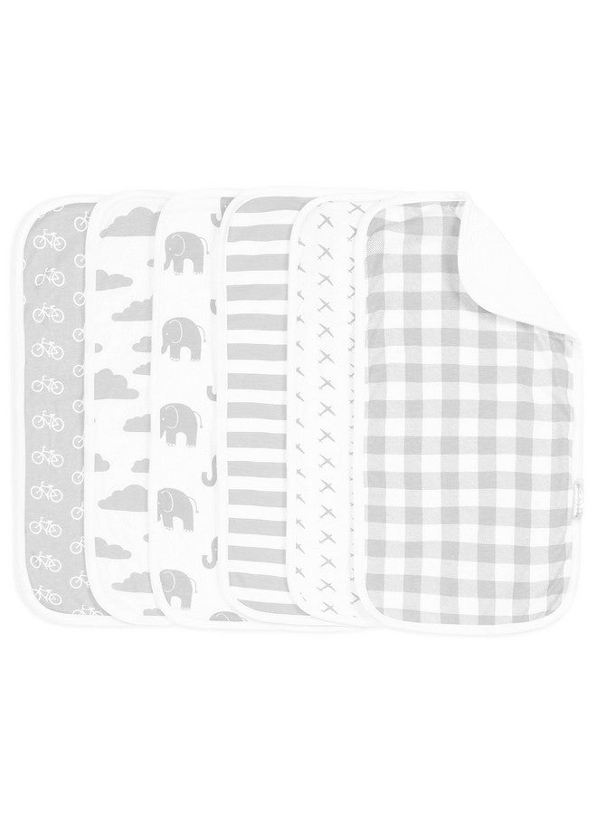 BaeBae Goods BaeBae Goods Burp Cloths for Baby Boy & Girl - Ultra Absorbent Burping Rags - Anti Shrink Unisex Burpy Clothes - Super Soft Jersey Cotton, Large 21"x10" - Thick for Newborn Cloth Diapers - 6 Pack - Image 5