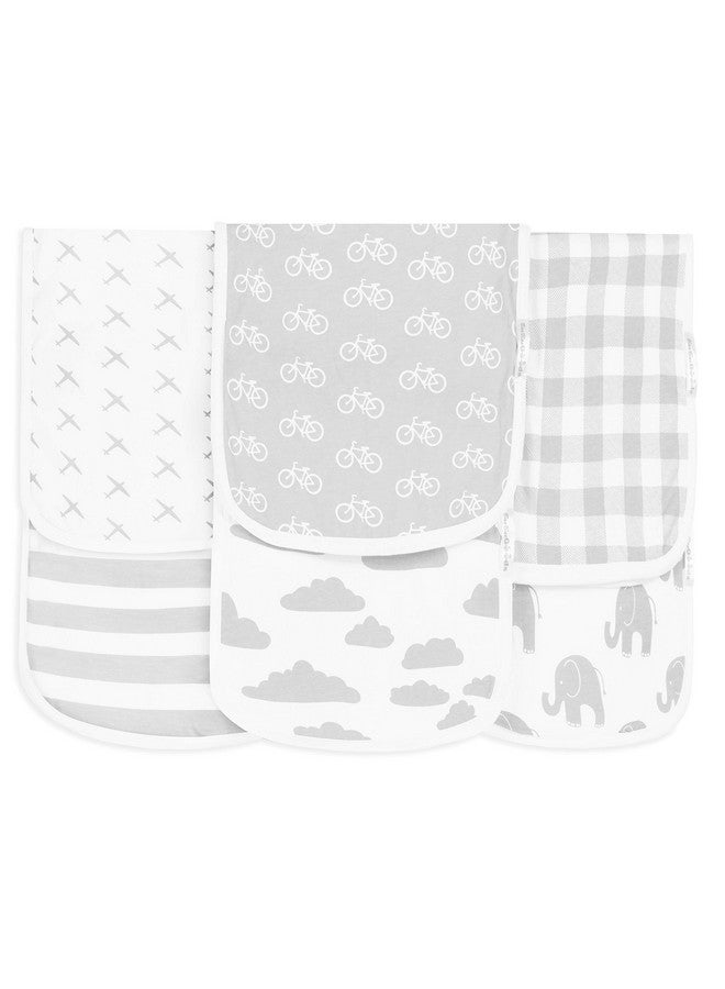 BaeBae Goods BaeBae Goods Burp Cloths for Baby Boy & Girl - Ultra Absorbent Burping Rags - Anti Shrink Unisex Burpy Clothes - Super Soft Jersey Cotton, Large 21"x10" - Thick for Newborn Cloth Diapers - 6 Pack - Image 3