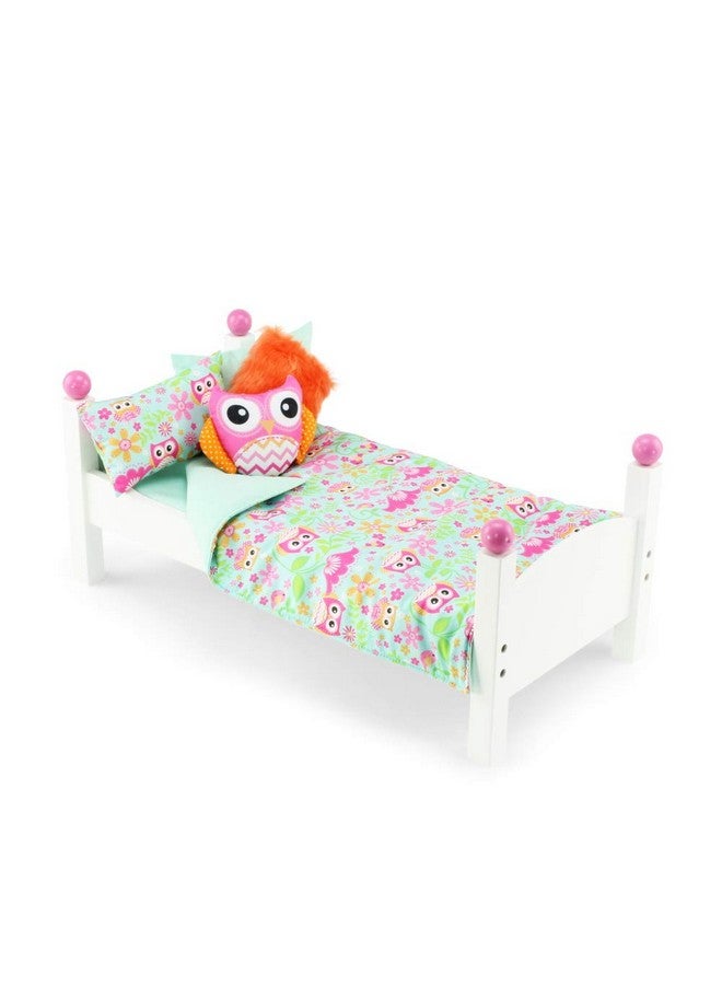 إميلي روز 18 بوصة دمية عكسها البومة قطعة طقم هدايا الفراش مع متعة الوسائد الزخرفية دمية اكسسوارات الطفل دمية الفراش يناسب معظم 1418 سرير دمية - Image 3