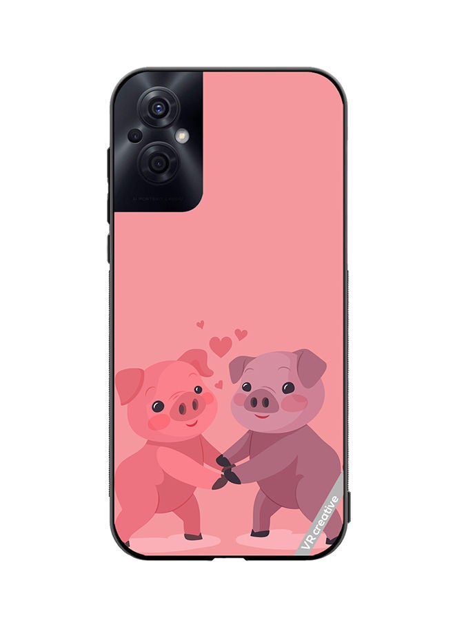 VR CREATIVE Protective Case Cover For Oppo Reno8 Z Love Pig Design Multicolour - Image 1
