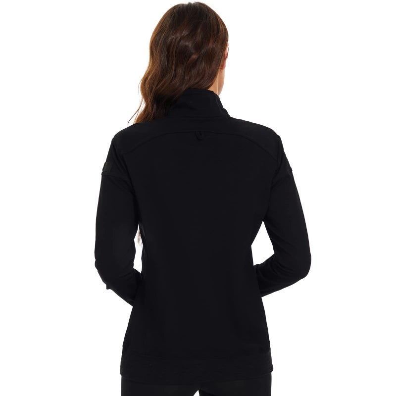 Meanzoo Women's Scrubs Jacket Zip Front Warm-up Jacket(Black,Small) - Image 5