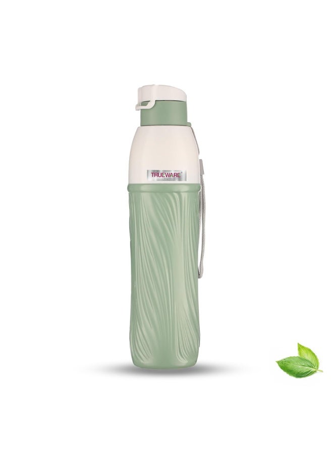 Trueware Aqua Pure PU Insulated Plastic Water Bottle 850 ML | BPA Free | Food Grade | Office, College, Travel, Sports Bottle | Easy to Carry | Easy Grip | Odorless - Image 1