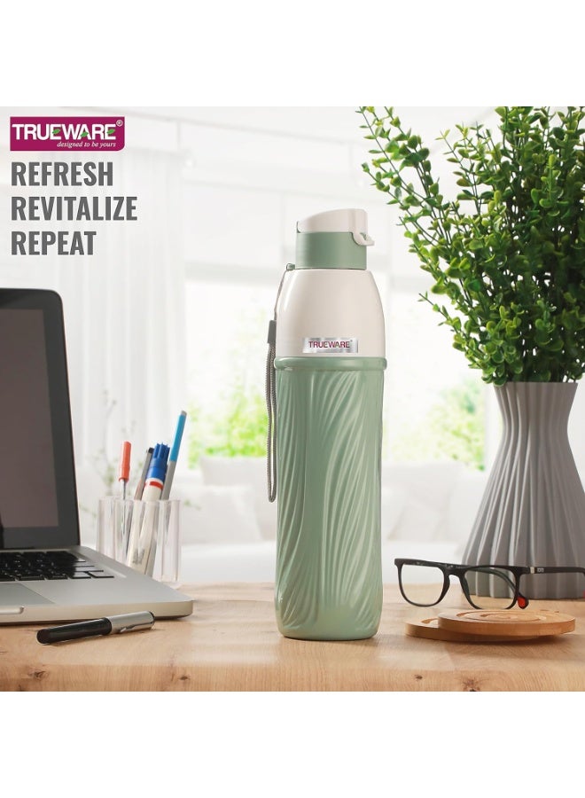 Trueware Aqua Pure PU Insulated Plastic Water Bottle 850 ML | BPA Free | Food Grade | Office, College, Travel, Sports Bottle | Easy to Carry | Easy Grip | Odorless - Image 3