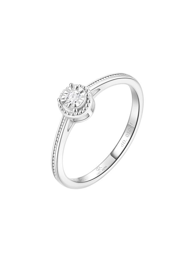 CRITI RORA 925 Sterling Silver Lab Grown Diamond Engagement Ring,Classic Solitaire Promise Wedding Band, 7, Sterling Silver Laboratory-grown Diamond, Created Diamond - Image 1