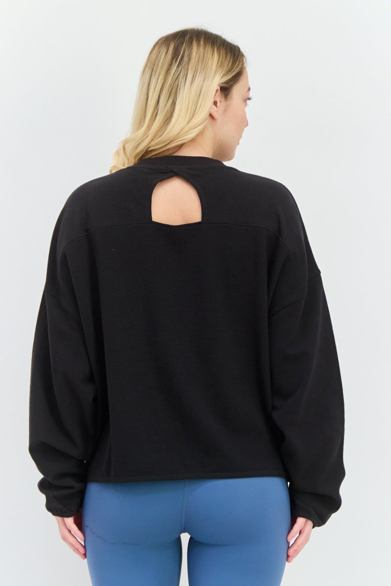 PUMA Women Sportswear Fit Long Sleeves Outdoor Sweatshirt, Black - Image 3