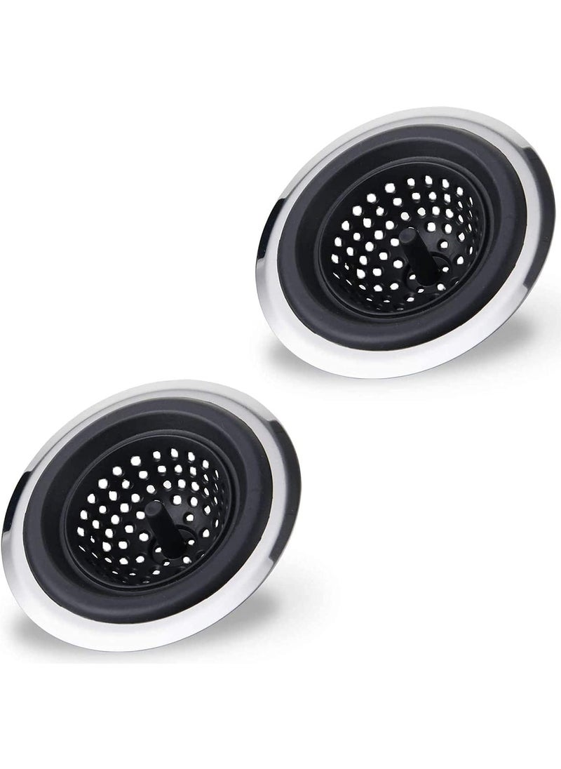 KESESU KESESU Kitchen Sink Drain Strainer Food Catcher Sink Stopper Kitchen DrainSink Drainers Traps Food Debris Rim for Most Sink Drains Black 2  - Image 1