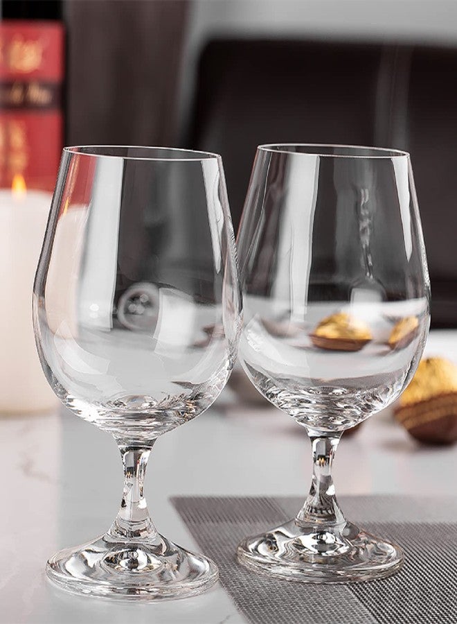 VILON Brandywine Glasses Perfect for Parties, Gifts, Housewarming, Weddings, Aniversary Lead Free | Shatter Resistant | | Wine Glass Set of 6, Clear (Brandy 250ML) - Image 4