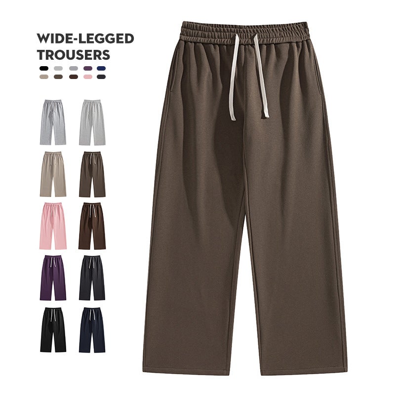 Tall Heavy Straight Pants Fashion Brand Loose Casual Sports Purple Pants Pants For Men And Women - Image 5