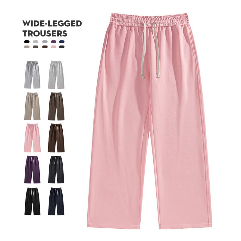 Tall Heavy Straight Pants Fashion Brand Loose Casual Sports Purple Pants Pants For Men And Women - Image 4