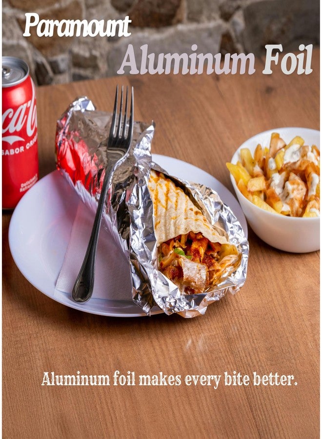 Paramount High-Quality Aluminum Foil Paper, 25 Meter Length, 295mm Width, 11 Micron - Ideal for Kitchen Use, Cooking, Food Wrapping, Grilling, Baking and Food Safety (1 Roll) - Image 5