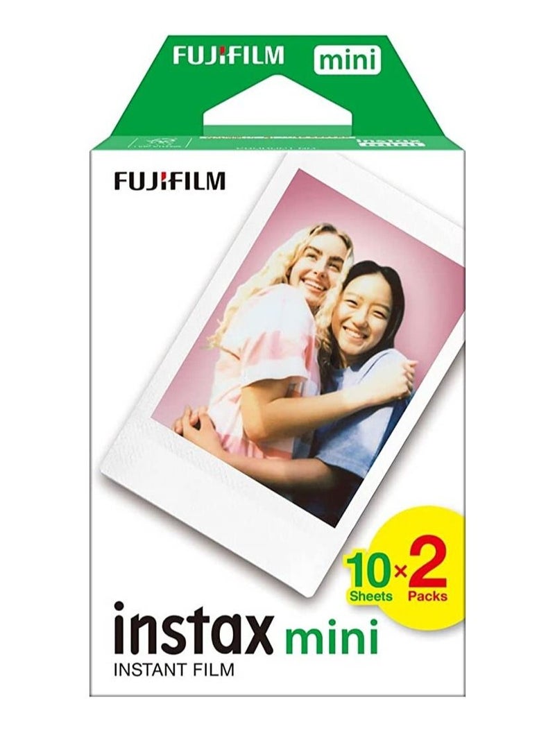 FUJIFILM Instax Mini Instant Film 20 Sheets Photo Paper - White 