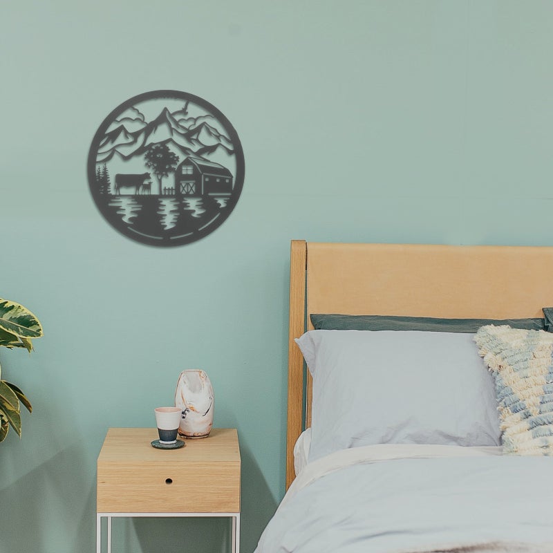 Iron Wall Decoration Circular Hanging Art Indoor Outdoor Metal Wall Decor - Image 4