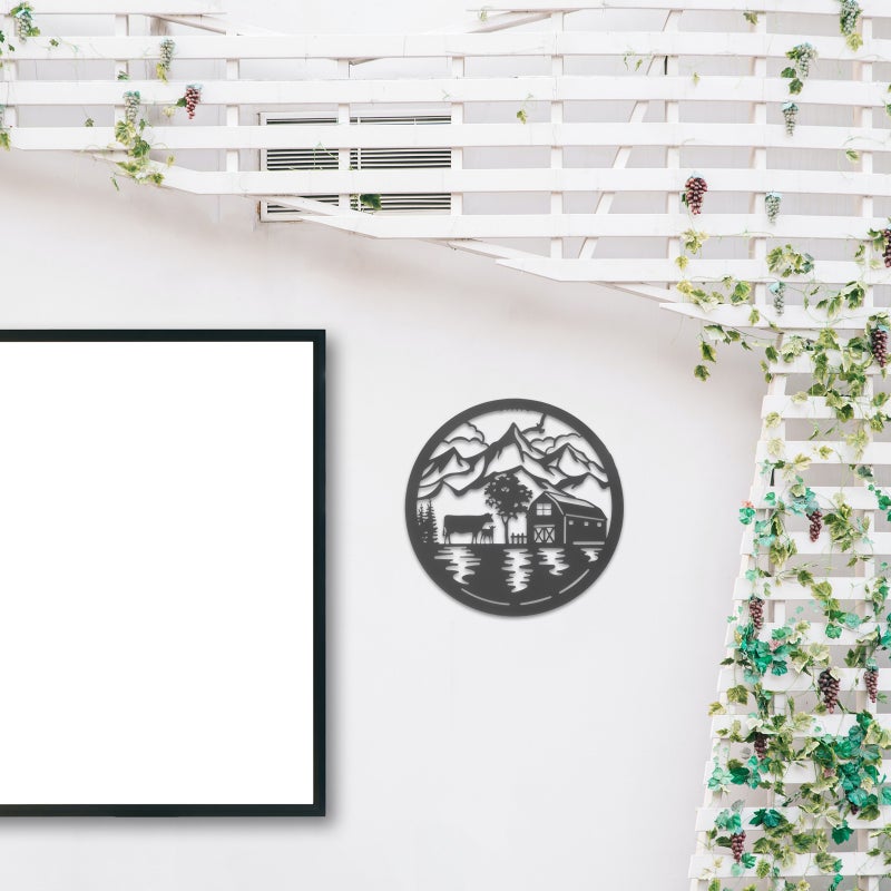 Iron Wall Decoration Circular Hanging Art Indoor Outdoor Metal Wall Decor - Image 5