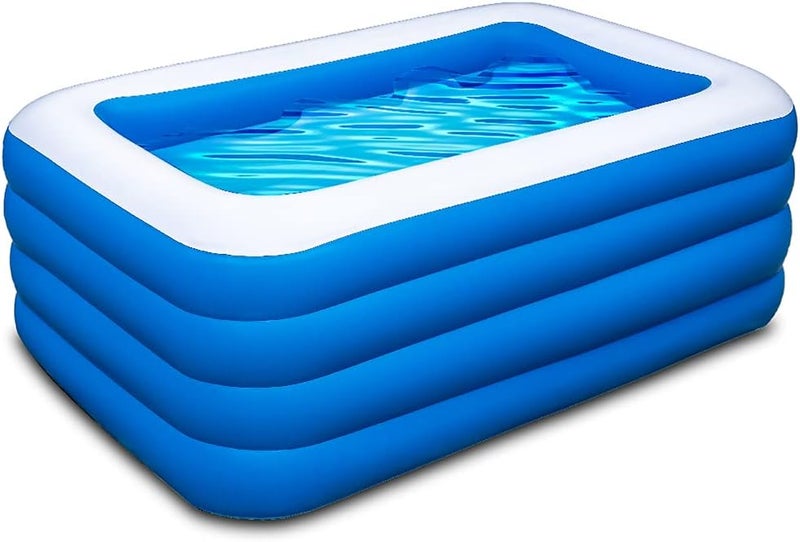 YOUMI Inflatable Swimming Pool, 70x55x29 inch Inflatable Pool, Family Pool, Summer Water Party, Kids, Outdoor, Garden, Backyard (A 70x55x29in) - Image 1