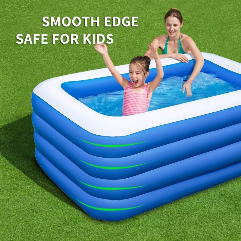 YOUMI Inflatable Swimming Pool, 70x55x29 inch Inflatable Pool, Family Pool, Summer Water Party, Kids, Outdoor, Garden, Backyard (A 70x55x29in) - Image 5
