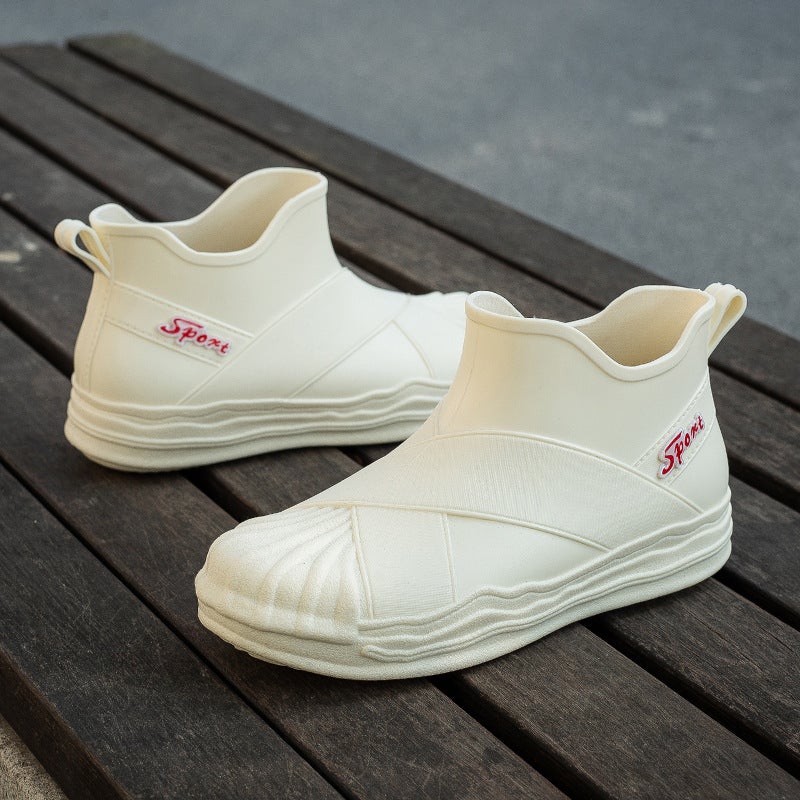 Korean Style Fashionable Rain Boots Women'S Outer Wear Short Non-Slip Rain Boots All-Match Shell Head Adult Waterproof Shoes Rubber Shoes - Image 4