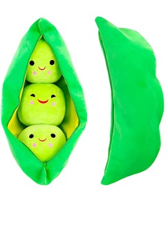 Giant Peas in A Pod Plush Toy Pea Pod Pillow Cute Pea Stuffed Toys Plant Doll Various Sizes (Green Beans)