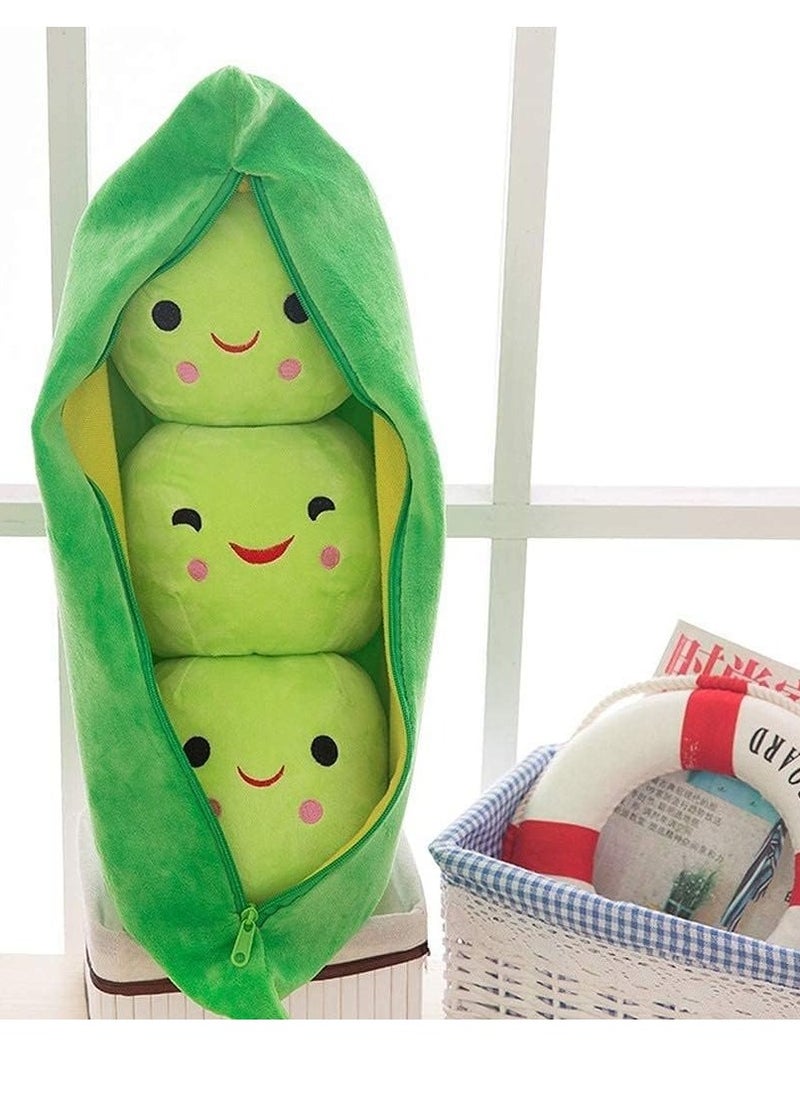 Bukela - Giant Peas in A Pod Plush Toy Pea Pod Pillow Cute Pea Stuffed Toys Plant Doll Various Sizes (Green Beans) - Image 1