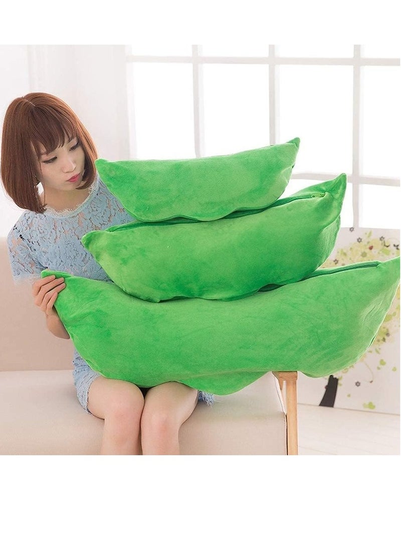 Bukela - Giant Peas in A Pod Plush Toy Pea Pod Pillow Cute Pea Stuffed Toys Plant Doll Various Sizes (Green Beans) - Image 1