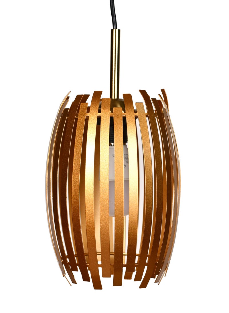 Modern Gold pendant chandelier, geometric shape, with a contemporary and modern design - Image 1