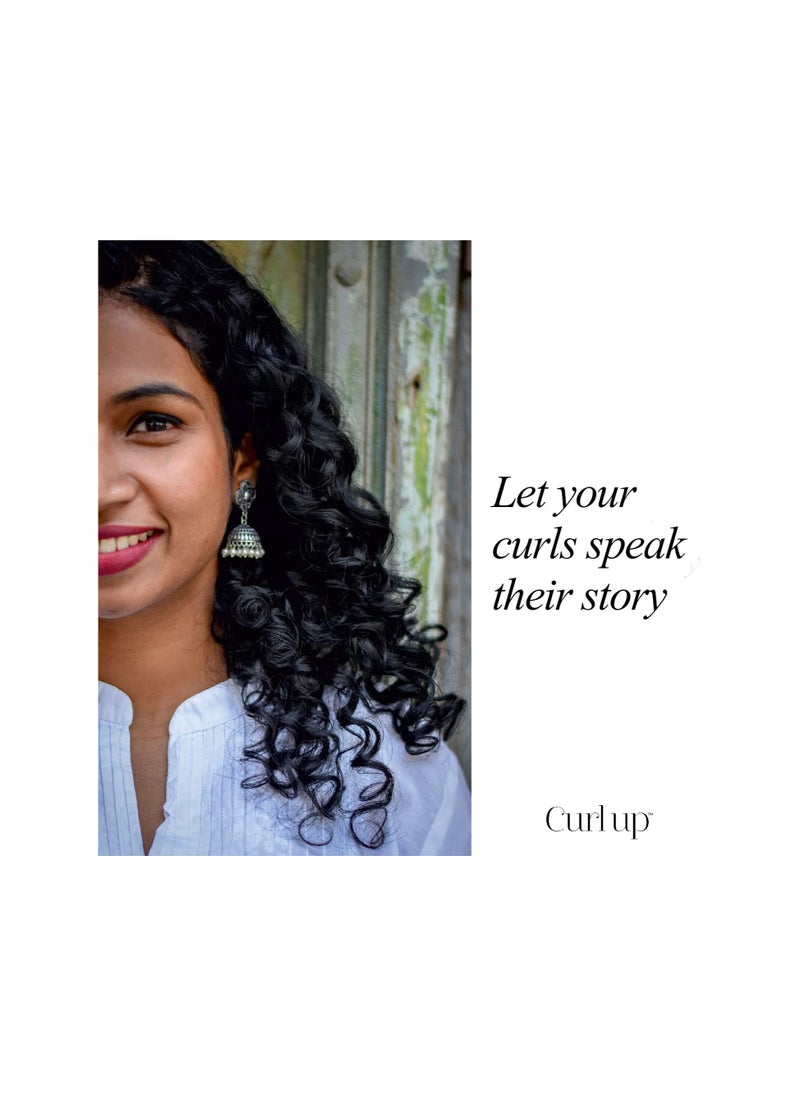 Curl Up Care Bundle with Curly Hair Shampoo, Conditioner and Leave in Curl Defining Cream - For Dry Frizzy, Wavy & Curly Hair - Sulphate Paraben And Silicone Free (Combo of 3)  - Image 2
