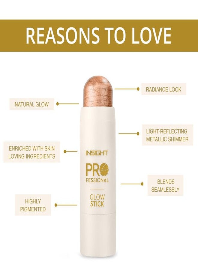 INSIGHT Professional Glow Stick - (Solar) | Glowly Finish | Cream to Powder Texture | Easily Blendable,Travel Friendly - 8.5gm - Image 3
