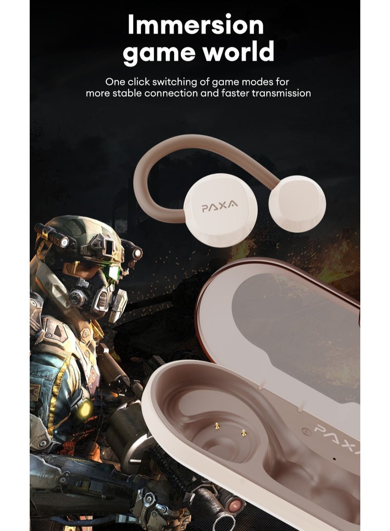 PAXA-PA-W50-True Wireless Bluetooth Headphones-Beige