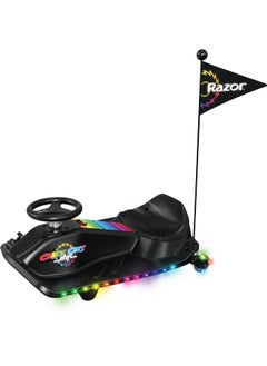 Crazy Cart Shift Lightshow, Go Kart for Kids, 13km/h Max Speed, Multi-Color LED Underglow, Simplified Steering, 12V Battery, 54 kg Limit - Ultimate Drift Kart For Kids