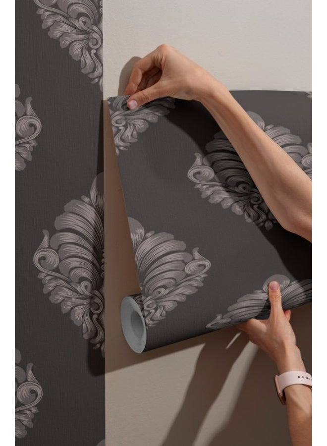 هوم جاليري ورق حائط كلاسيكي من القماش بنمط دمشقي بدون درزات يغطي مساحة تصل إلى 4.2 متر × 3 متر مع لاصق وأداة تنعيم - Image 1