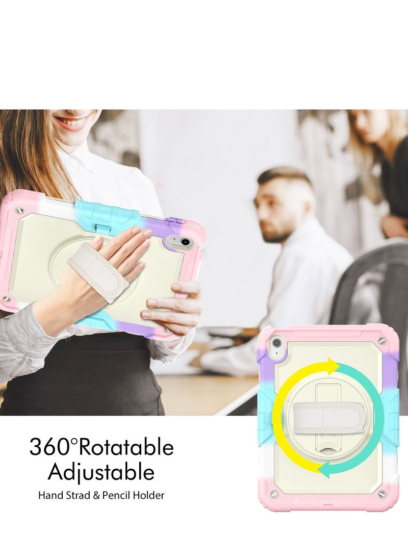 GULFLINK Back Cover Protect Case for ipad 10th 10.9 inch 2022（A2757/A2777 ) Colorful pink  - Image 2