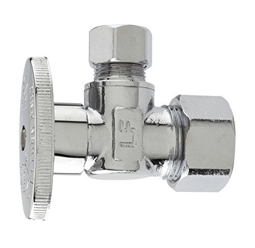 Keeney 2622PCLF 5/8-Inch O.D. by 3/8-Inch O.D. Quarter Turn Angle Valve, Chrome - Image 2