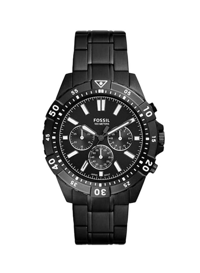 FOSSIL Men Garrett Chronograph Stainless Steel Watch FS5773 - 44 mm - Black - Image 1