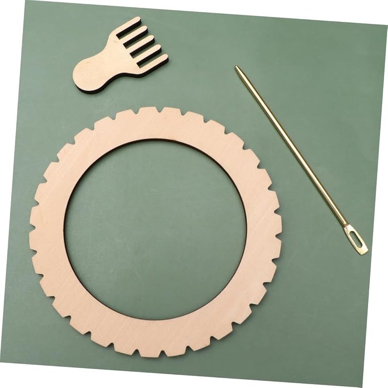 Wooden Crochet Weaving Loom Round Craft Kit For DIY Handmade Tapestry - Image 5