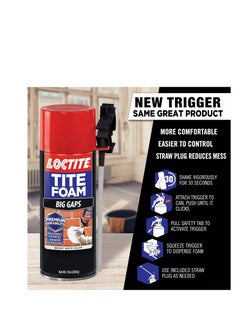 Loctite Loctite Tite Foam Big Gaps Spray Foam Sealant, Polyurethane Expanding Foam Insulation - 12 fl oz Can, Pack of 1  - Image 4