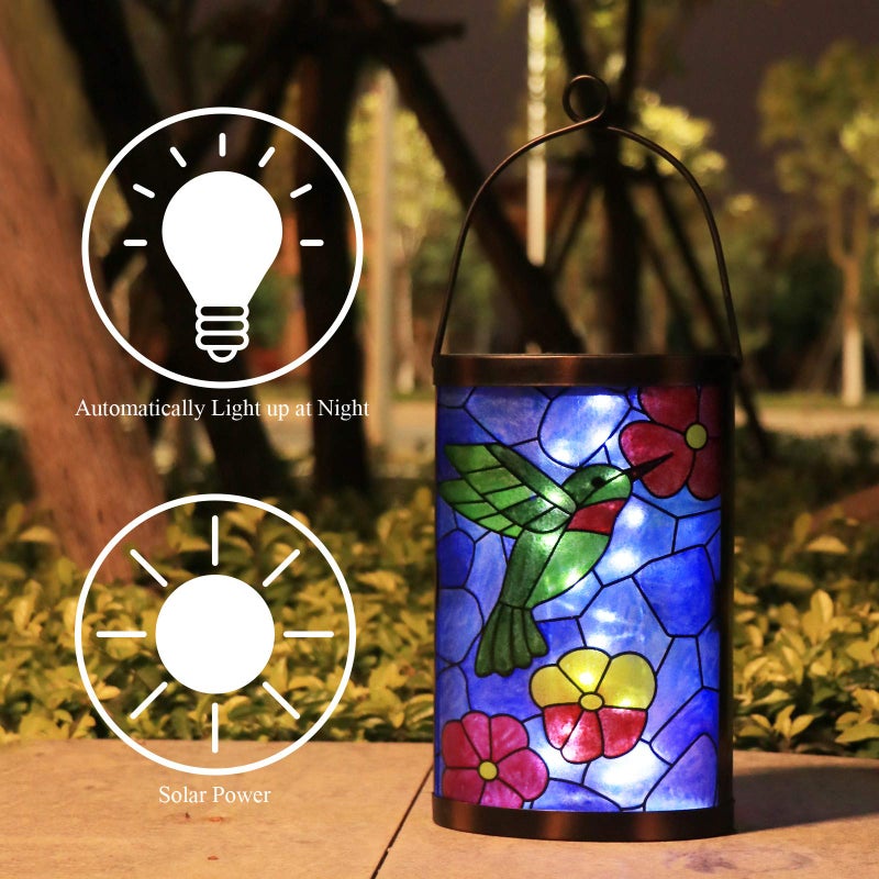 MUMTOP Hanging Solar Lantern Outdoor Decorative Waterproof LED Solar Hummingbird Lights Tabletop Lamp for Outdoor Patio Garden - Image 5