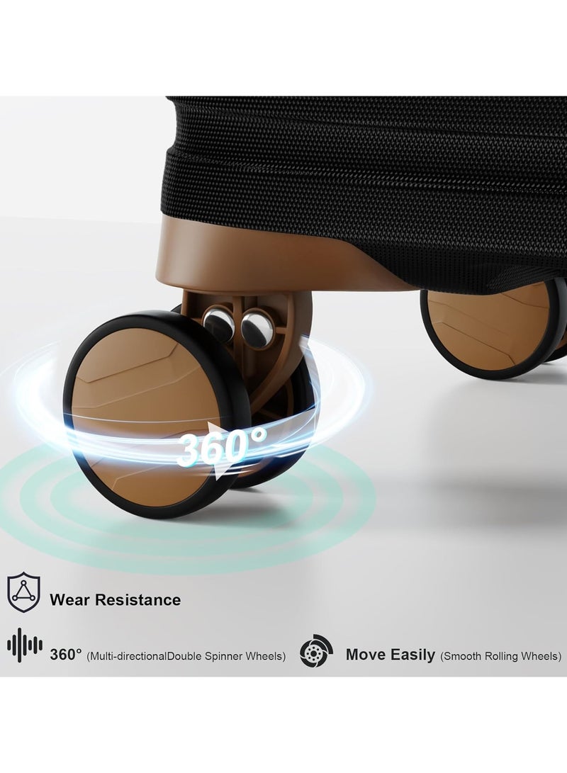 Coollife 5-Piece Travel Bags with TSA Approved Lock, Lightweight Hard Shell Luggage Suitcase Set - Image 5