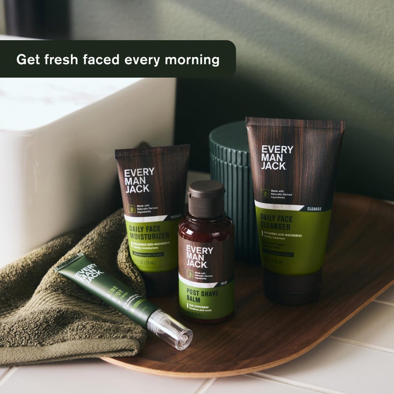 Every Man Jack Hydrating Face Wash for Men with Hyaluronic Acid & Niacinamide â€“ Gently Removes Dirt and Oil, Revives Dry, Dull Skin â€“ 5 fl oz (2 Pack) - Image 4