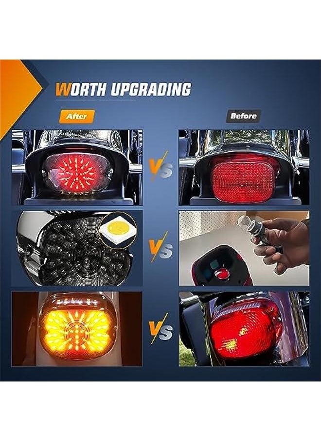Arabest - d LED Tail Light for Harley Davidson Dyna Sportster 883 1200 Road King Glide Electra Heritage - Plug and Play Motorcycle Brake Turn Signal Driving License Plate Rear Light - Image 1