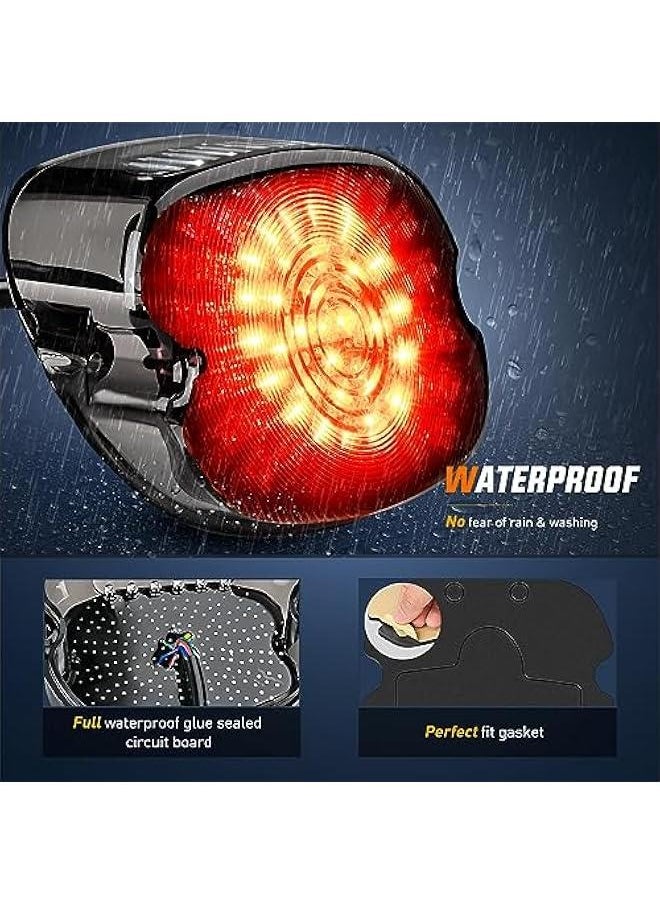 Arabest - d LED Tail Light for Harley Davidson Dyna Sportster 883 1200 Road King Glide Electra Heritage - Plug and Play Motorcycle Brake Turn Signal Driving License Plate Rear Light - Image 1