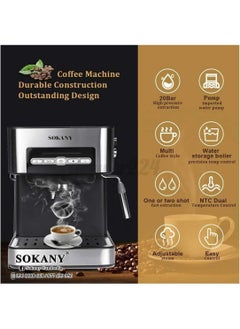 sokany Espresso coffee maker model SK-6862  - Image 2