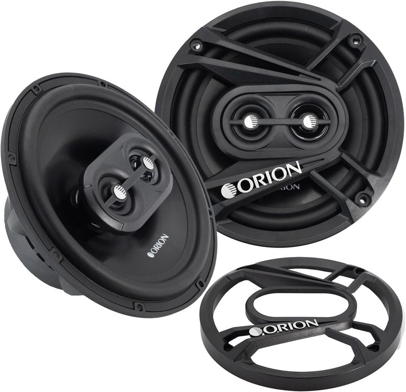 Orion Cobalt Series CB653 6.5” 3-Way Coaxial Car Speakers, 240W, 4 Ohms, Full Range, Enhanced Bass, Polypropylene Cone & Butyl Rubber Surround, Easy Install (Pair) - Image 1