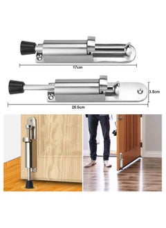 Y&D Door Holder Metal Stopper Spring-Loaded Floor Gate Screwing On with Foot Control for Inside Outside Balcony Doors  - Image 3