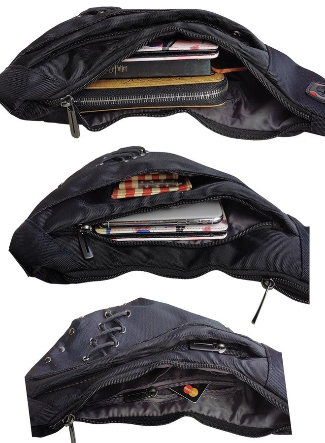 INNTURT Sling Bag Crossbody Bags for Women Men Sling Purses Shoulder Bag Travel Bag Backpack Black - Image 5