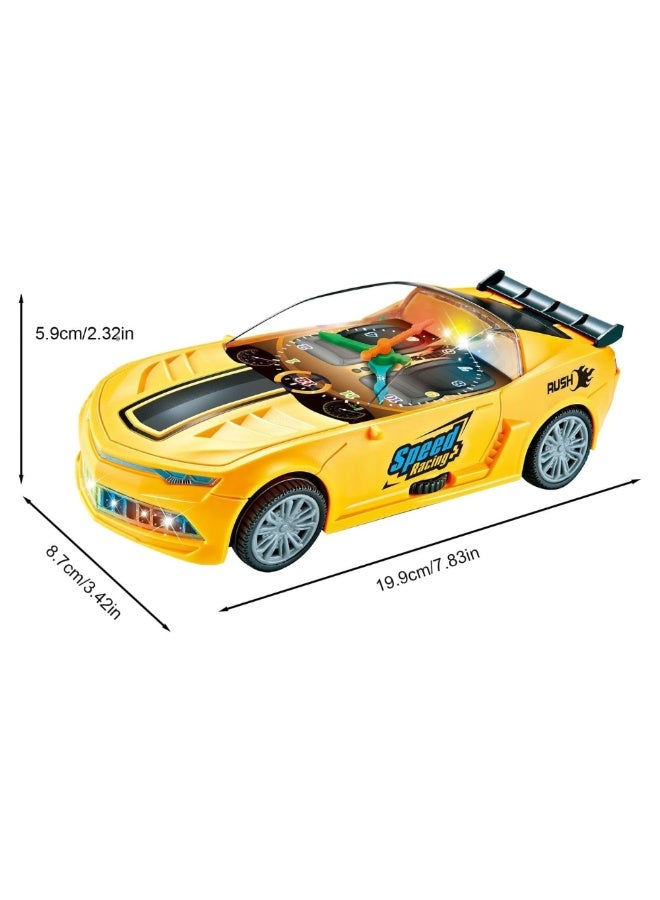 DAT Clock Sports Car Toy for Kids with Lights, Sounds & Movable Clock Hands | Musical Toy Car for Boys & Girls | Educational Push & Go Car Toy | Gift for Toddlers - Image 2
