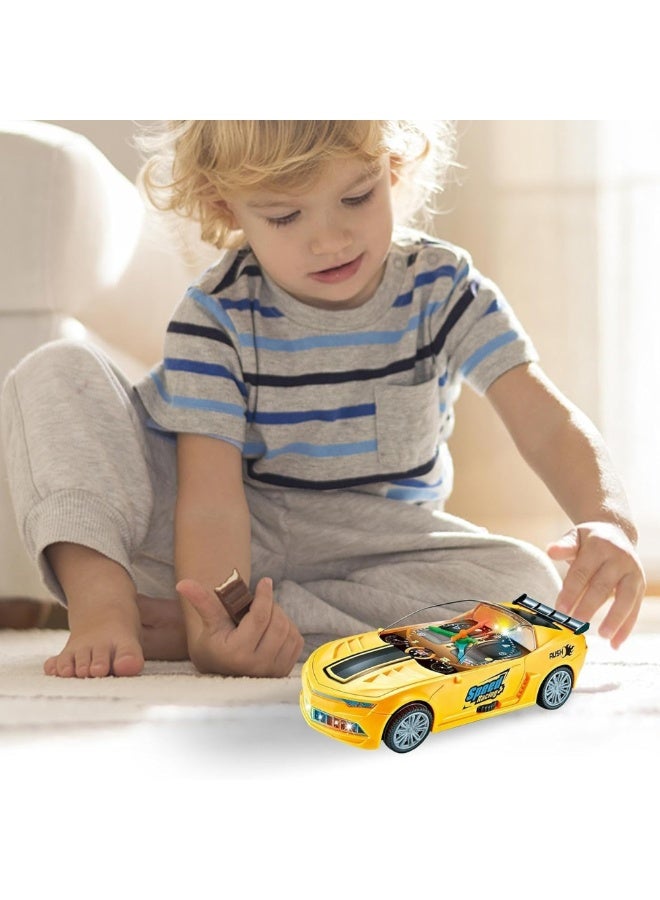 DAT Clock Sports Car Toy for Kids with Lights, Sounds & Movable Clock Hands | Musical Toy Car for Boys & Girls | Educational Push & Go Car Toy | Gift for Toddlers - Image 3