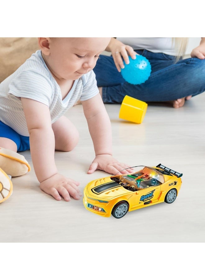 DAT Clock Sports Car Toy for Kids with Lights, Sounds & Movable Clock Hands | Musical Toy Car for Boys & Girls | Educational Push & Go Car Toy | Gift for Toddlers - Image 4