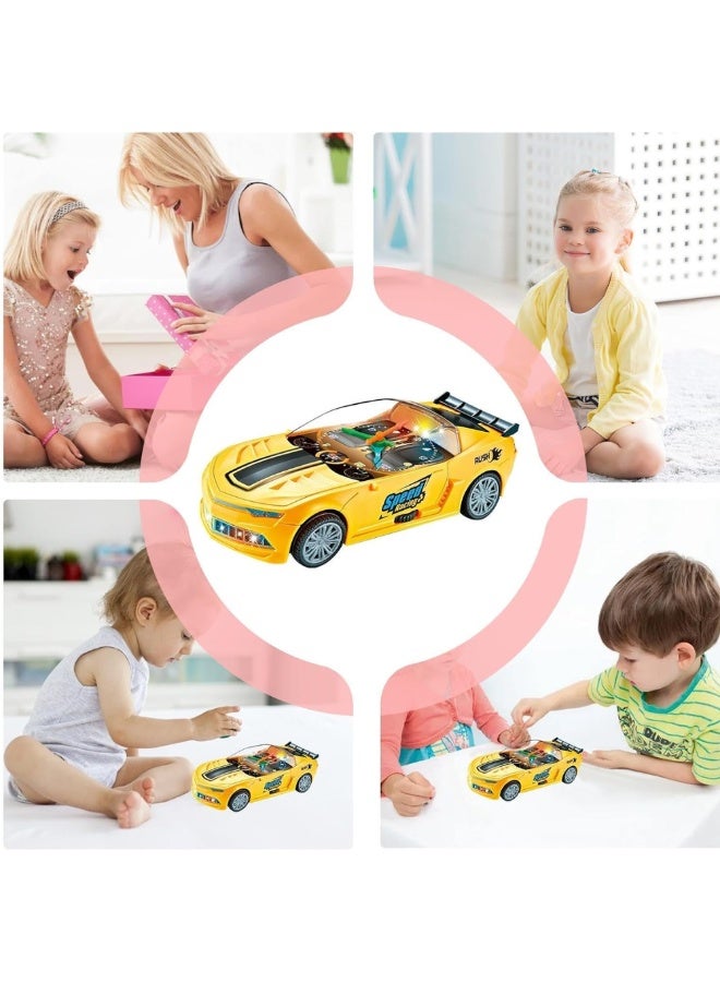 DAT Clock Sports Car Toy for Kids with Lights, Sounds & Movable Clock Hands | Musical Toy Car for Boys & Girls | Educational Push & Go Car Toy | Gift for Toddlers - Image 5