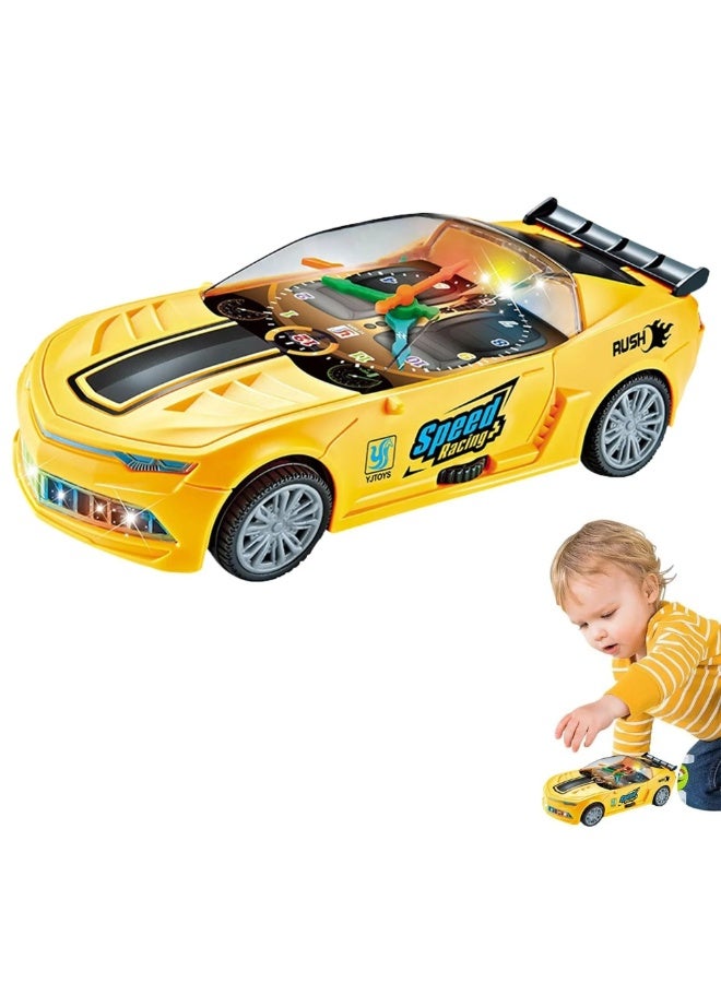 DAT Clock Sports Car Toy for Kids with Lights, Sounds & Movable Clock Hands | Musical Toy Car for Boys & Girls | Educational Push & Go Car Toy | Gift for Toddlers - Image 1