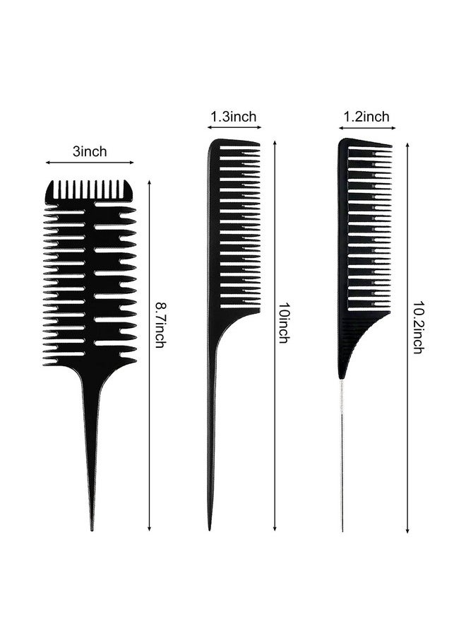 1st Choice 1st Choice Professional Hair Combs for Women Styling Hair Combs Plastic Weaving Combs for Highlighting,3-Way Weaving & Sectioning Foiling Comb for Hair Coloring, Highlighting, Balayage  - Image 2