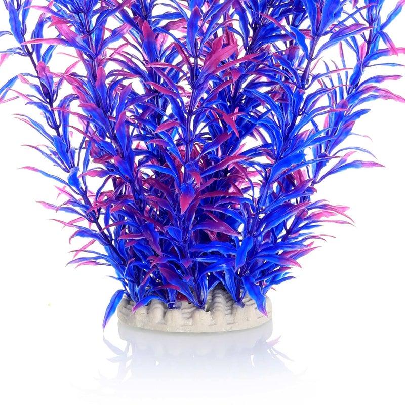 JIHAQUA Aquarium Decor Plastic Plants Extra Large 21 Inches Artificial Fish Tank Plants Tall Fish Tank Decorations (Purple 2pcs) - Image 4